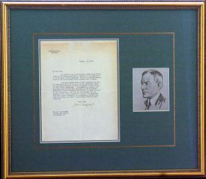 Autographed Letter by John D Rockefeller Jr. 